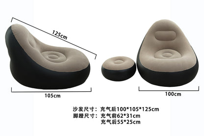 Inflatable sofa chair + foot pump