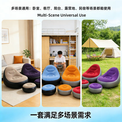 Inflatable sofa chair + foot pump