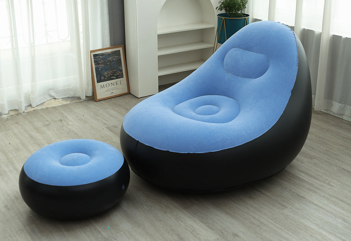 Inflatable sofa chair + foot pump