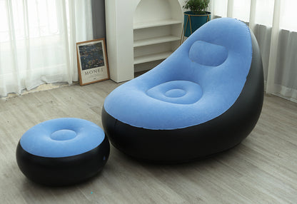 Inflatable sofa chair + foot pump