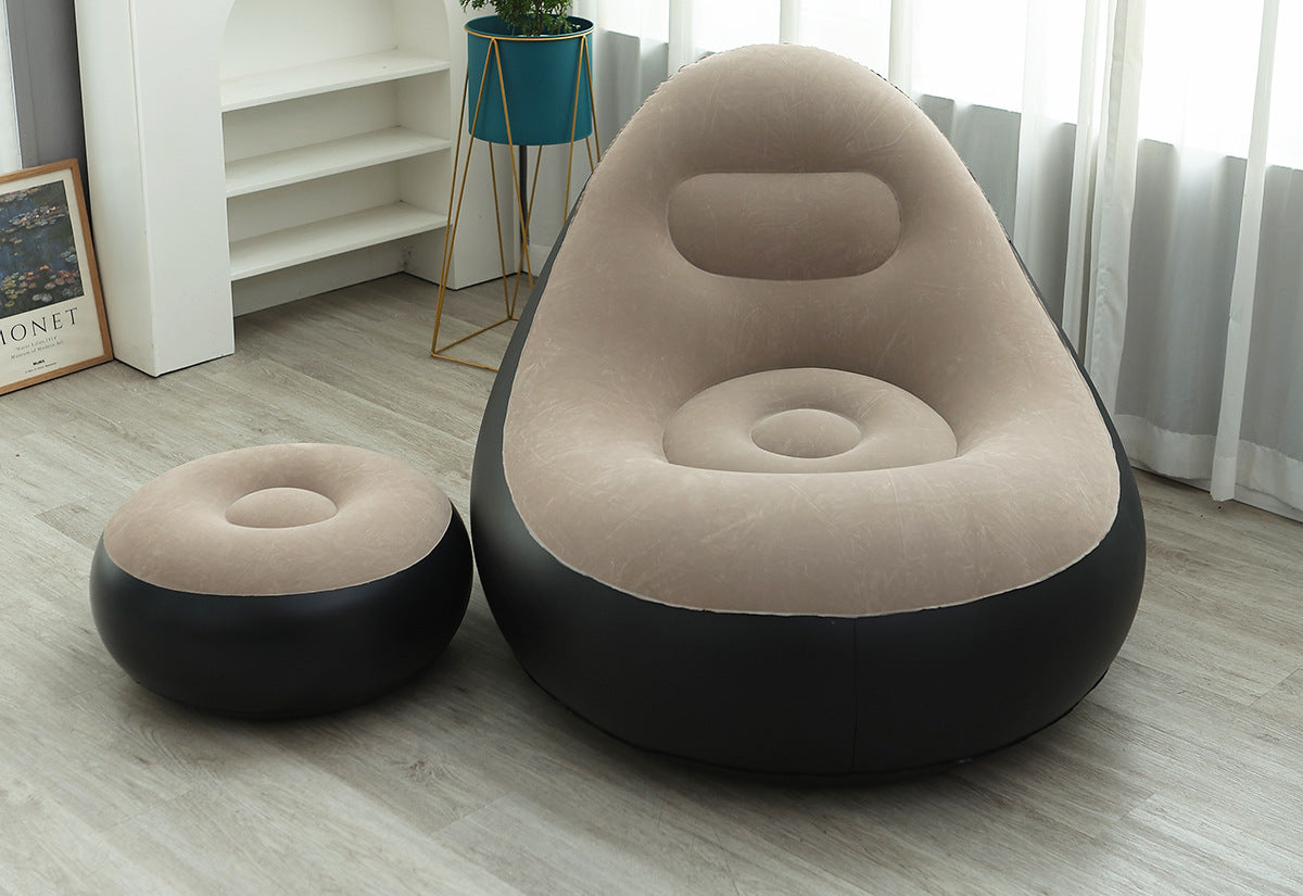 Inflatable sofa chair + foot pump