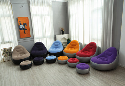 Inflatable sofa chair + foot pump