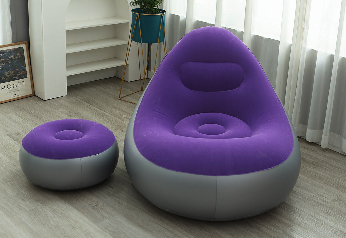 Inflatable sofa chair + foot pump