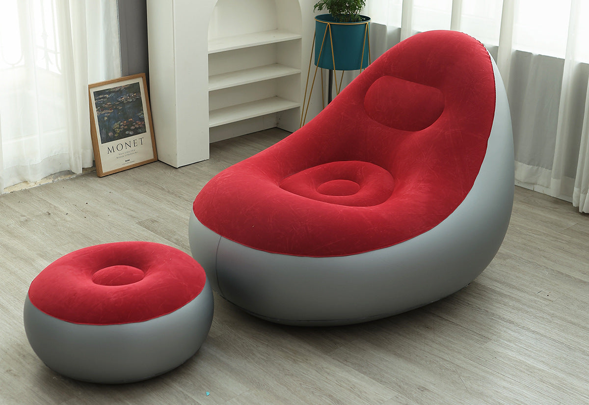 Inflatable sofa chair + foot pump
